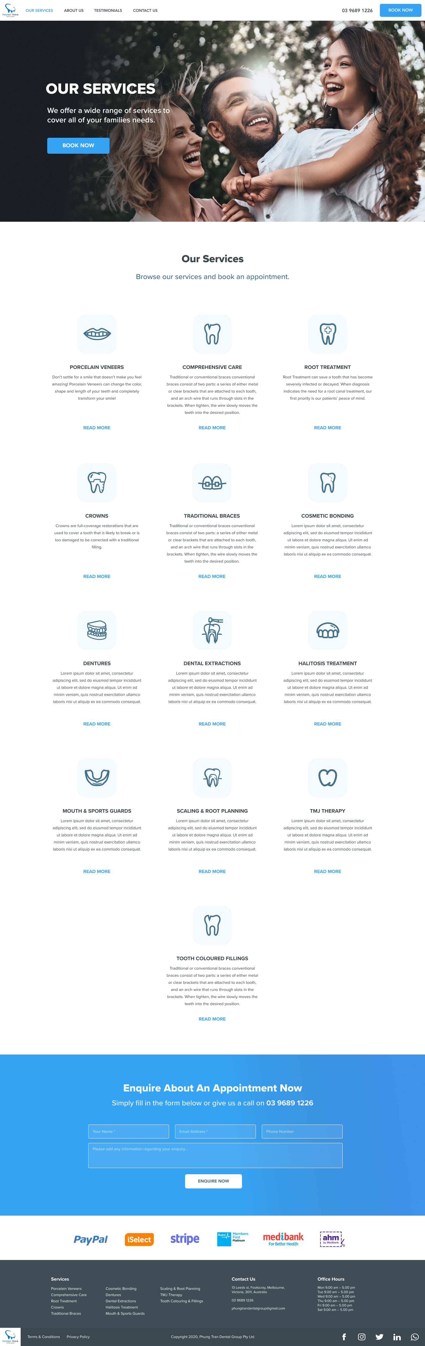 Phung Tran Dental Group — Services